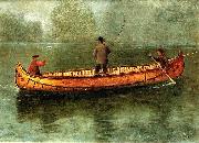 Albert Bierstadt Fishing_from_a_Canoe Spain oil painting artist